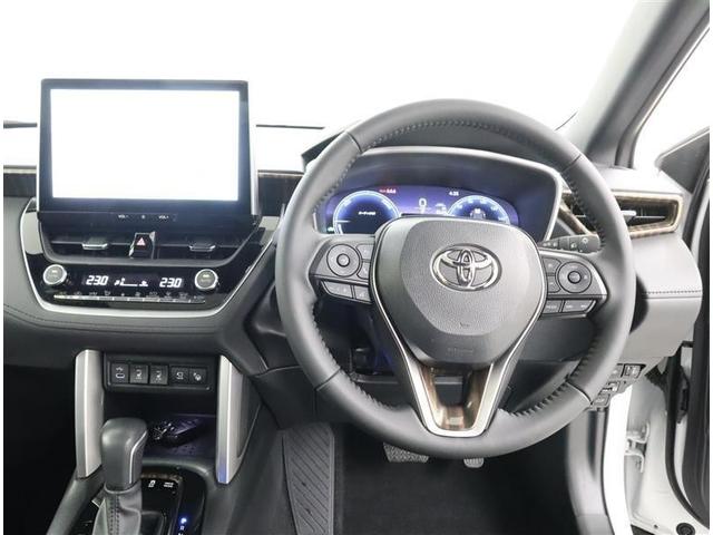 カローラクロス ハイブリッド Z ワンオーナー 衝突軽減ブレーキ サンルーフ フルセグ メモリーナビ Bluetoothオーディオ パノラミックビューモニター ETC ドラレコ LEDヘッドランプ フルエアロ クルーズコントロール(14枚目)