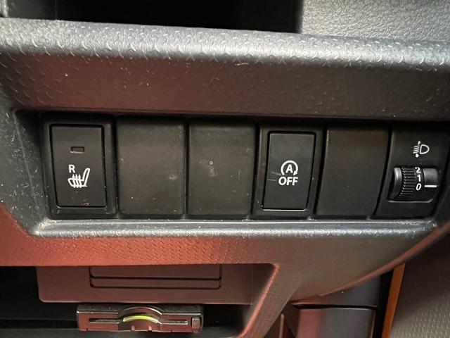 ハスラー G ユーザー様買取車 5MT 車検2年付き シートヒーター ETC アイドリングストップ キーレスエントリー 頸部衝撃緩和ヘッドレスト フルフラット 盗難防止システム 衝突安全ボディ ドアバイザー AAC(28枚目)