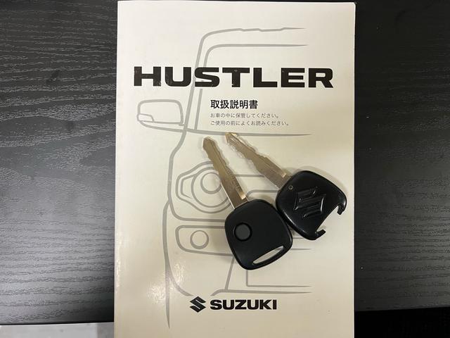 ハスラー G ユーザー様買取車 5MT 車検2年付き シートヒーター ETC アイドリングストップ キーレスエントリー 頸部衝撃緩和ヘッドレスト フルフラット 盗難防止システム 衝突安全ボディ ドアバイザー AAC(66枚目)