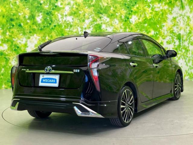 プリウス Ｓセーフティプラス　新品タイヤ／モデリスタエアロ／保証書／社外　９インチ　ＳＤナビ／トヨタセーフティセンス／車線逸脱防止支援システム／パーキングアシスト　バックガイド／パーキングアシスト　自動操舵　衝突被害軽減システム（3枚目）