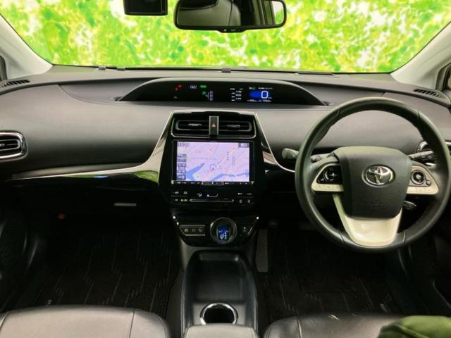 プリウス Ｓセーフティプラス　新品タイヤ／モデリスタエアロ／保証書／社外　９インチ　ＳＤナビ／トヨタセーフティセンス／車線逸脱防止支援システム／パーキングアシスト　バックガイド／パーキングアシスト　自動操舵　衝突被害軽減システム（4枚目）