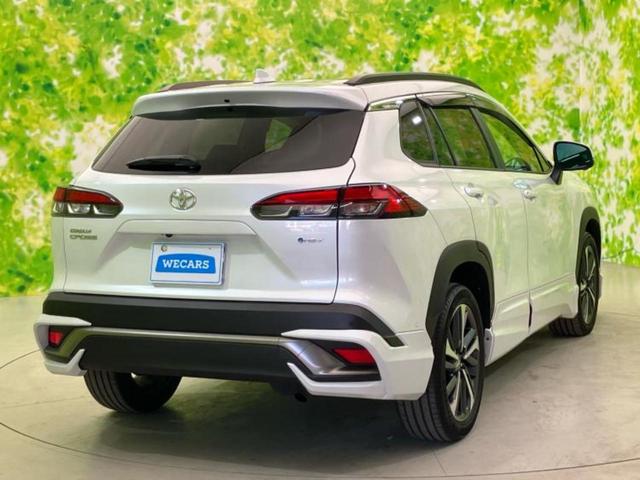 カローラクロス ハイブリッドZ 新品タイヤ/パノラマルーフ/モデリスタエアロ/保証書/ディスプレイオーディオ+ナビ10.5インチ/シートヒーター/パノラミックビューモニター/車線逸脱防止支援システム/シート ハーフレザー サンルーフ(3枚目)