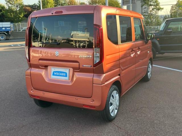 スペーシア ハイブリッドＧ　保証書／セーフティサポート（スズキ）／車線逸脱防止支援システム／ヘッドランプ　ＬＥＤ／ＥＢＤ付ＡＢＳ／横滑り防止装置／アイドリングストップ／エアバッグ　運転席／エアバッグ　助手席　衝突被害軽減システム（3枚目）