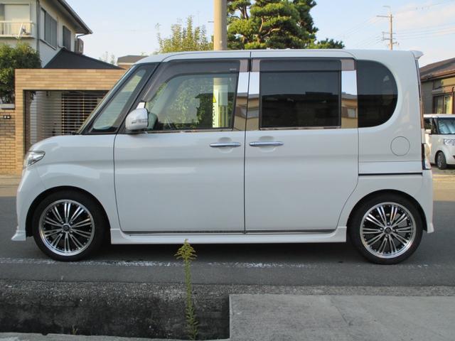 タント カスタムＲＳ　ターボ　１６インチＡＷ　柿本改マフラー　リップスポイラー　レザー調シート　ＬＥＤライト・ウィンカー・テール・バック・リフレクター　ナビ・ＴＶ・Ｂカメラ　ＥＴＣ　スマートキー　ＨＩＤ　電動スライドドア（5枚目）