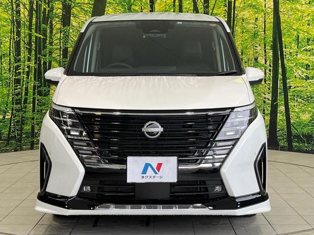 セレナ ハイウェイスターV エアロ 両側電動ドア 純正12型ナビ フリップダウンモニター 全周囲カメラ 衝突被害軽減システム レーダークルーズ 禁煙車 レザーシート コーナーセンサー スマートキー LED ETC(15枚目)