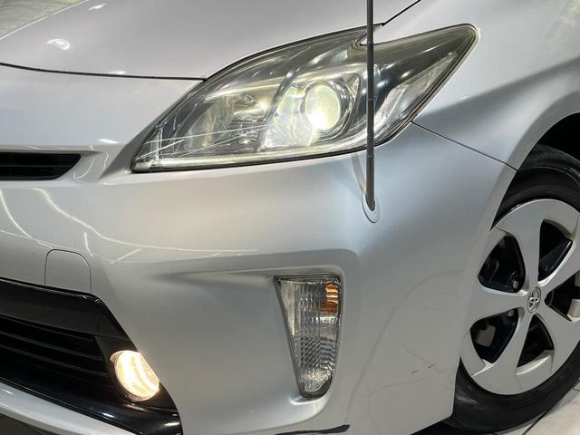 プリウス S 純正SDナビ バックカメラ 禁煙車 スマートキー HIDヘッド ビルトインETC オートライト オートエアコン Bluetooth CD フルセグ 純正15インチアルミ(7枚目)