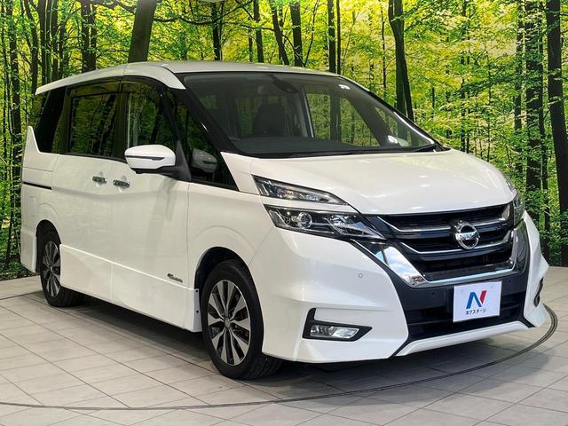 セレナ ハイウェイスター　Ｖセレクション　後席モニター　両側電動ドア　純正ＳＤナビ　全周囲カメラ　衝突被害軽減システム　禁煙車　コーナーセンサー　スマートキー　ＬＥＤヘッド　クルコン　純正１６インチアルミ　パークアシスト　オートライト（17枚目）