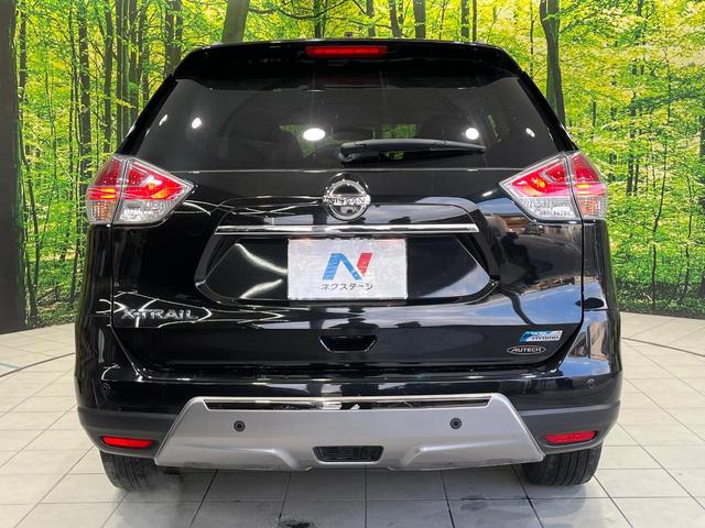 エクストレイル ２０Ｘ　ＨＶブラクＸトリマＸエマジェンシーブレーキＰ　メーカーナビ　全周囲カメラ　衝突被害軽減システム　禁煙車　ドラレコ　コーナーセンサー　スマートキー　ＬＥＤヘッド　ルーフレール　ビルトインＥＴＣ　クルコン　純正１７インチアルミ　パークアシスト（16枚目）