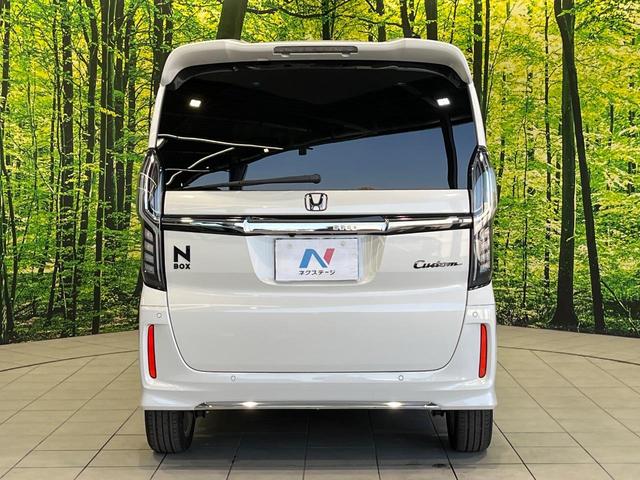 Ｎ－ＢＯＸカスタム Ｌターボ　ターボ　両側電動ドア　ＳＤナビ　バックカメラ　衝突被害軽減システム　禁煙車　ハーフレザーシート　ドラレコ　コーナーセンサー　スマートキー　ＬＥＤヘッド　ビルトインＥＴＣ　純正１５インチアルミ（15枚目）