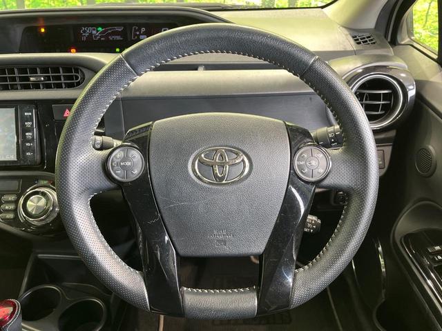 アクア Ｇ　Ｇ’ｓ　純正ＳＤナビ　バックカメラ　禁煙車　ハーフレザーシート　スマートキー　ＬＥＤヘッド　ビルトインＥＴＣ　クルコン　純正１７インチアルミ　オートハイビーム　オートライト　オートエアコン（11枚目）