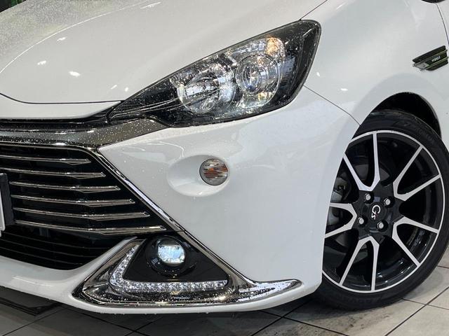 アクア Ｇ　Ｇ’ｓ　純正ＳＤナビ　バックカメラ　禁煙車　ハーフレザーシート　スマートキー　ＬＥＤヘッド　ビルトインＥＴＣ　クルコン　純正１７インチアルミ　オートハイビーム　オートライト　オートエアコン（12枚目）