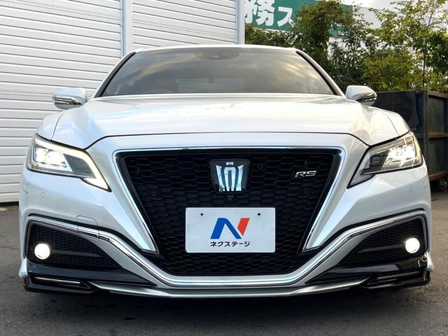 クラウンハイブリッド ＲＳアドバンス　ムーンルーフ　ＴＲＤフルエアロ　セーフティパッケージプラス　黒革　純正ナビ　パノラミックビュー　セーフティセンス　三眼ＬＥＤヘッド　ブラインドスポット　レーダークルーズ　シートベンチレーション　禁煙車（15枚目）