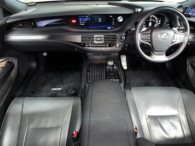 LS LS500h Iパッケージ ムーンルーフ 純正OP20インチAW セーフティシステムプラスA 黒革 パワーシート シートベンチレーション 純正12.3インチナビ パノラミックビュー 革巻きステアリング パドルシフト スマートキー(2枚目)