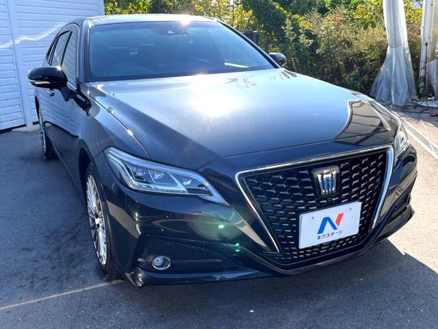 クラウンハイブリッド G Four 後期 セーフティパッケージプラス セーフティセンス 純正12.3インチナビ パノラミックビュー 黒革 ブラインドスポット 三眼LEDヘッド 純正18インチAW メモリー付パワーシート シートヒーター(18枚目)