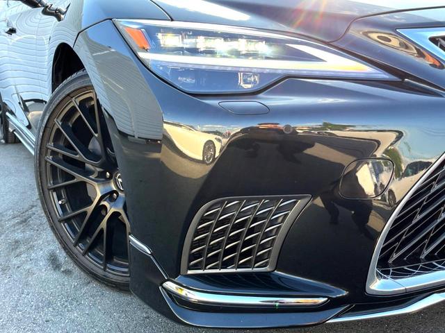 LS LS500 バージョンL 後期 モデリスタエアロ TRD21インチ鍛造AW マークレビンソン セーフティシステムプラスA 純正12.3インチSDナビ パノラミックビュー 黒革 パワーシート シートベンチレーション パドルシフト(16枚目)