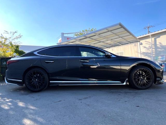 LS LS500 バージョンL 後期 モデリスタエアロ TRD21インチ鍛造AW マークレビンソン セーフティシステムプラスA 純正12.3インチSDナビ パノラミックビュー 黒革 パワーシート シートベンチレーション パドルシフト(77枚目)