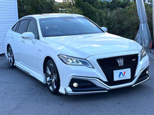 クラウンハイブリッド ＲＳアドバンス　モデリスタエアロキット　ムーンルーフ　セーフティセンス　ブラインドスポット　三眼ＬＥＤヘッド　純正ＳＤナビ　バックカメラ　ハーフレザー　メモリー付パワーシート　純正１８インチＡＷ　ステアリングヒーター（20枚目）
