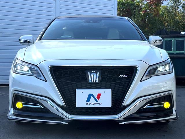 クラウンハイブリッド ＲＳアドバンス　モデリスタフルエアロ　ムーンルーフ　セーフティセンス　純正ナビ　バックカメラ　純正１８インチＡＷ　レーダークルーズ　白革　シートベンチレーション　パワーシート　三眼ＬＥＤヘッド　パドルシフト　禁煙車（18枚目）