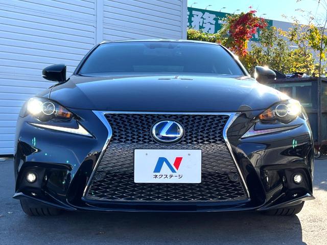 IS IS300h Fスポーツ ムーンルーフ クリアランスソナー 純正ナビ バックカメラ ハーフレザー パワーシート シートヒーター クルーズコントロール LEDヘッド 純正18インチAW 革巻きステアリング パドルシフト 禁煙車(13枚目)