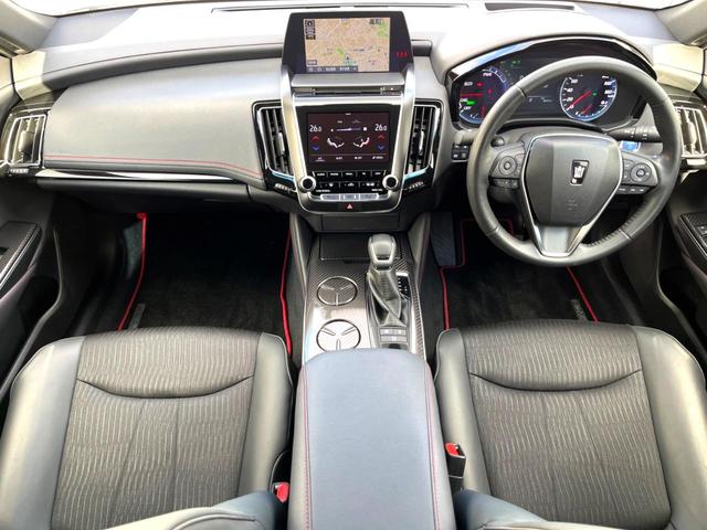 クラウンハイブリッド ＲＳ　リミテッド　モデリスタエアロ＆マフラー　セーフティパッケージプラス　ブラインドスポット　セーフティセンス　三眼ＬＥＤヘッド　純正ナビ　パノラミックビュー　パワーシート　シートヒーター　革巻きステアリング　禁煙車（2枚目）