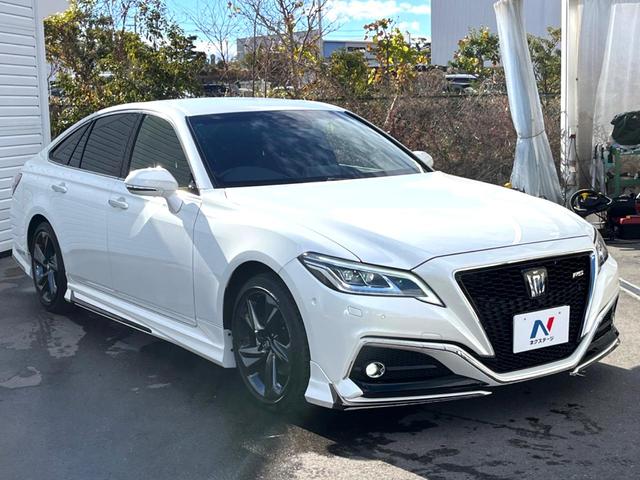 クラウンハイブリッド ＲＳ　リミテッド　モデリスタエアロ＆マフラー　セーフティパッケージプラス　ブラインドスポット　セーフティセンス　三眼ＬＥＤヘッド　純正ナビ　パノラミックビュー　パワーシート　シートヒーター　革巻きステアリング　禁煙車（17枚目）