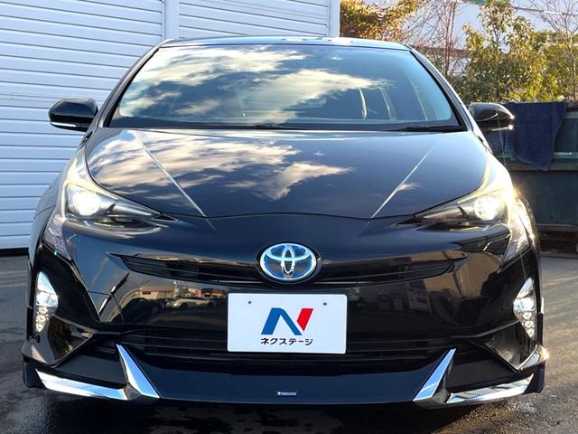 プリウス Sツーリングセレクション モデリスタエアロ 純正ナビ バックカメラ LEDヘッド 黒合皮シート シートヒーター 純正17インチブラック塗装AW 横滑り防止 ETC スマートキー オートライト Bluetooth 禁煙車(12枚目)