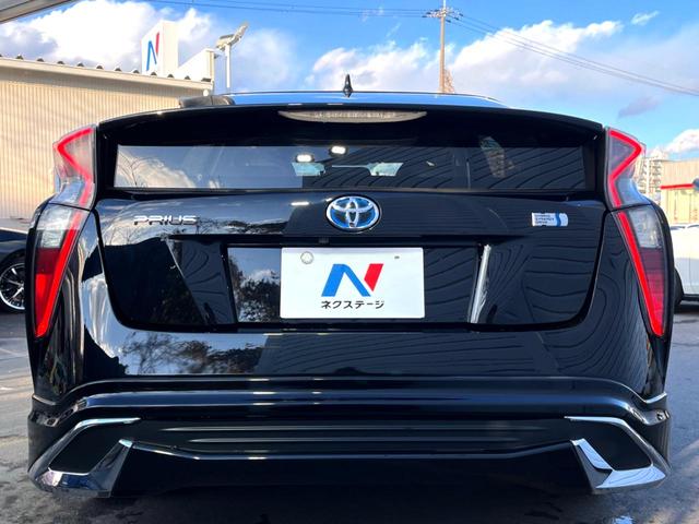 プリウス Sツーリングセレクション モデリスタエアロ 純正ナビ バックカメラ LEDヘッド 黒合皮シート シートヒーター 純正17インチブラック塗装AW 横滑り防止 ETC スマートキー オートライト Bluetooth 禁煙車(13枚目)