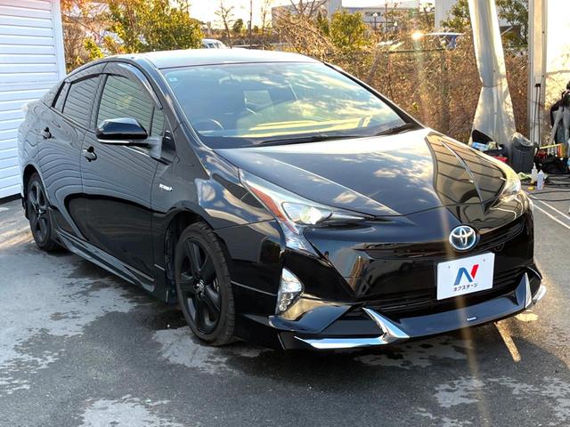 プリウス Sツーリングセレクション モデリスタエアロ 純正ナビ バックカメラ LEDヘッド 黒合皮シート シートヒーター 純正17インチブラック塗装AW 横滑り防止 ETC スマートキー オートライト Bluetooth 禁煙車(16枚目)