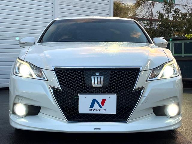 クラウン アスリートＳ　モデリスタエアロ　プリクラッシュセーフティ　レーダークルーズ　インテリジェントクリアランスソナー　黒革シート　シートベンチレーション　純正ナビ　バックソナー　ＨＩＤヘッドライト　純正１７インチＡＷ（13枚目）