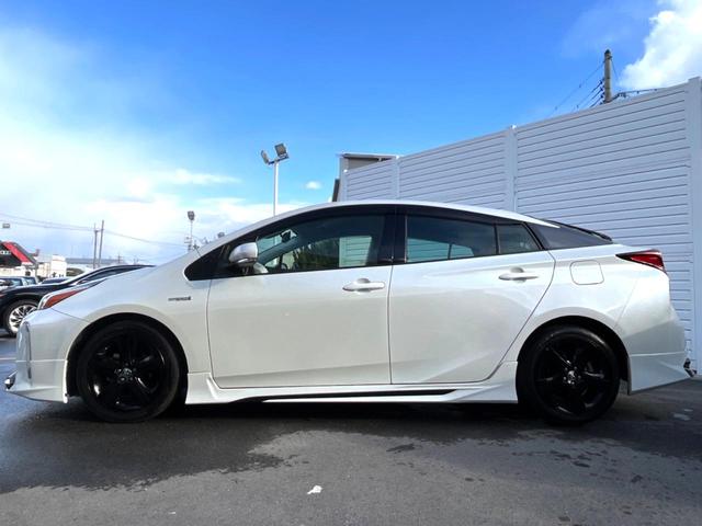 プリウス Sツーリングセレクション 後期 モデリスタエアロ クールグレー内装/合皮シート セーフティセンス 純正ナビ バックカメラ レーダークルーズ シートヒーター 純正17インチブラック塗装AW ハイビームアシスト ETC 禁煙車(27枚目)