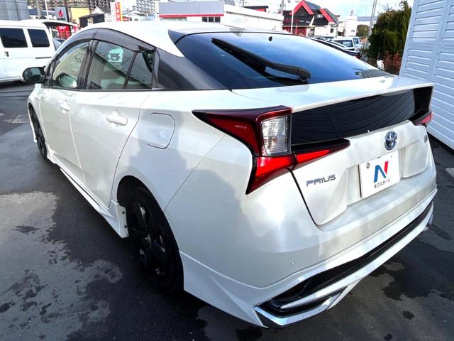 プリウス Sツーリングセレクション 後期 モデリスタエアロ クールグレー内装/合皮シート セーフティセンス 純正ナビ バックカメラ レーダークルーズ シートヒーター 純正17インチブラック塗装AW ハイビームアシスト ETC 禁煙車(28枚目)