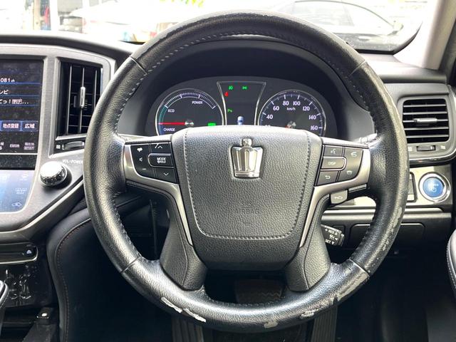 クラウンハイブリッド アスリートS プリクラッシュセーフティ レーダークルーズ インテリジェントクリアランスソナー 純正ナビ バックカメラ HIDヘッド 純正17インチAW パワーシート シートヒーター スマートキー ETC 禁煙車(11枚目)