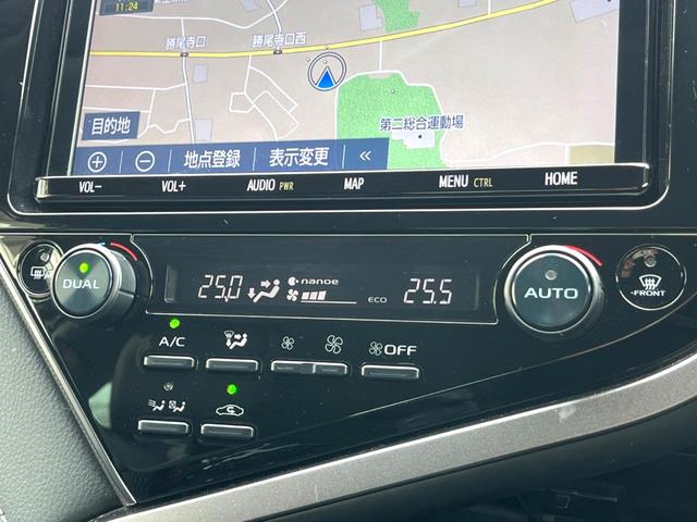 カムリ WS ツートーンカラー 純正ナビ バックカメラ 純正OP18インチAW セーフティセンス ハーフレザー パワーシート LEDヘッド パドルシフト インテリジェントクリアランスソナー 革巻きステアリング 禁煙(56枚目)