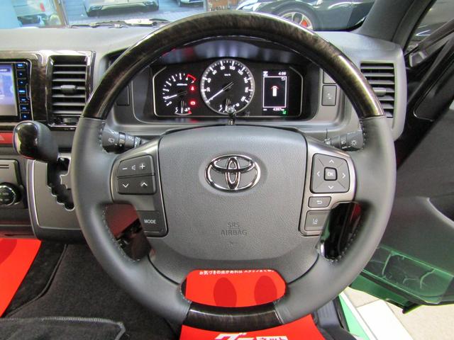 ハイエースバン スーパーGL ダークプライムII TSS Mナビ フルセグ CD DVD Bluetooth Bカメラ Dインナーミラー モデエアロ・マフラー スマートキー ハーフレザー 両側電動ドア 100V電源 ビルトインETC LEDヘッド(17枚目)