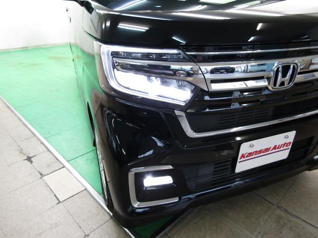 Ｎ－ＢＯＸカスタム ＥＸターボ　ワンオーナー　ホンダセンシング　９インチナビ　ＤＶＤ　フルセグ　Ｂｌｕｅｔｏｏｔｈ　ソナー　ＵＳＢ　バックカメラ　ＥＴＣ　両側電動ドア　スマートキー　オートライト　ＬＥＤヘッド　フォグ　ハーフレザー（52枚目）
