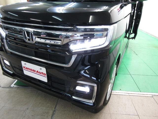 Ｎ－ＢＯＸカスタム ＥＸターボ　ワンオーナー　ホンダセンシング　９インチナビ　ＤＶＤ　フルセグ　Ｂｌｕｅｔｏｏｔｈ　ソナー　ＵＳＢ　バックカメラ　ＥＴＣ　両側電動ドア　スマートキー　オートライト　ＬＥＤヘッド　フォグ　ハーフレザー（54枚目）