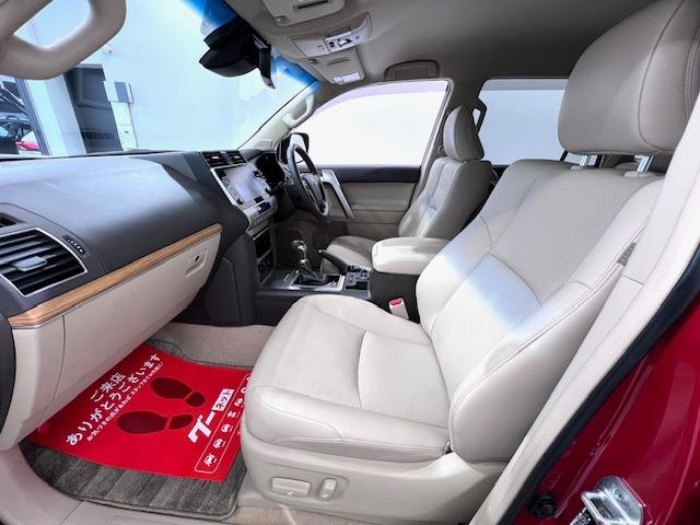 ランドクルーザープラド ＴＸ　Ｌパッケージ　ベージュ革　全方位カメラ　ＢＳＭ　ＥＴＣ２．０　ＴＲＤエアロ　リヤスポイラー　１９インチＡＷ　トノカバー　ＭＯＰルーフレール　前後方衝突軽減ブレーキ　純正フロアマット・バイザー（33枚目）