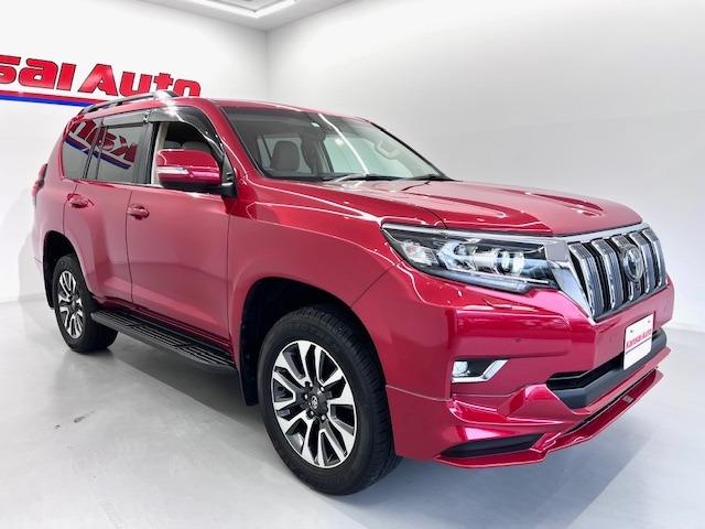 ランドクルーザープラド ＴＸ　Ｌパッケージ　ベージュ革　全方位カメラ　ＢＳＭ　ＥＴＣ２．０　ＴＲＤエアロ　リヤスポイラー　１９インチＡＷ　トノカバー　ＭＯＰルーフレール　前後方衝突軽減ブレーキ　純正フロアマット・バイザー（42枚目）