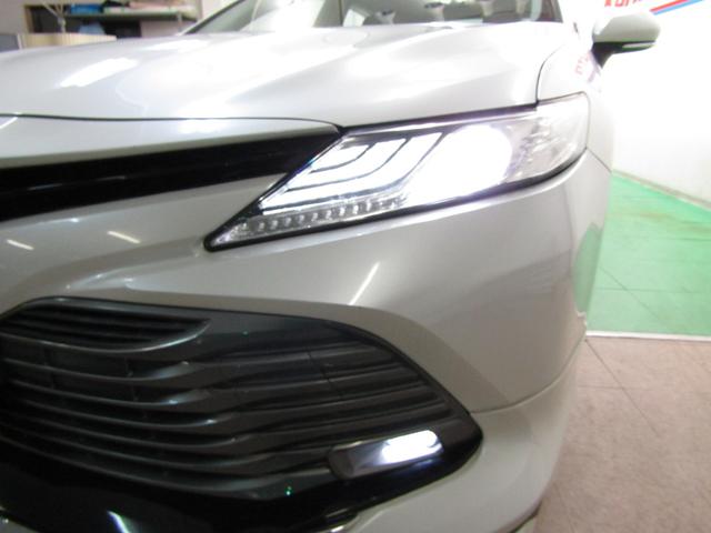 カムリ Ｇレザーパッケージ　ＴＳＳ　ムーンルーフ　モデエアロ　８インチＳＤナビ　ブルーレイ　Ｂｌｕｅｔｏｏｔｈ　バックカメラ　ＥＴＣ　スマートキー　オートライト　ＬＥＤヘッド　フォグ　レザーシート　シートヒーター　Ｐシート（48枚目）