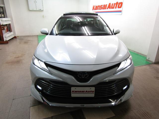 カムリ Ｇレザーパッケージ　ＴＳＳ　ムーンルーフ　モデエアロ　８インチＳＤナビ　ブルーレイ　Ｂｌｕｅｔｏｏｔｈ　バックカメラ　ＥＴＣ　スマートキー　オートライト　ＬＥＤヘッド　フォグ　レザーシート　シートヒーター　Ｐシート（60枚目）