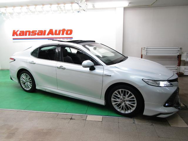 カムリ Ｇレザーパッケージ　ＴＳＳ　ムーンルーフ　モデエアロ　８インチＳＤナビ　ブルーレイ　Ｂｌｕｅｔｏｏｔｈ　バックカメラ　ＥＴＣ　スマートキー　オートライト　ＬＥＤヘッド　フォグ　レザーシート　シートヒーター　Ｐシート（61枚目）