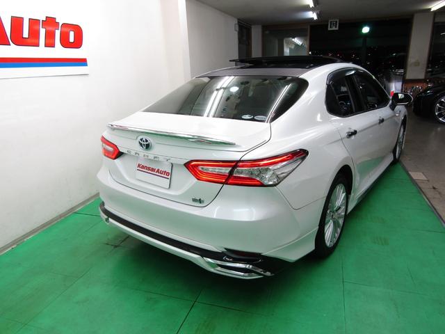 カムリ Ｇレザーパッケージ　ＴＳＳ　ムーンルーフ　モデエアロ　８インチＳＤナビ　ブルーレイ　Ｂｌｕｅｔｏｏｔｈ　バックカメラ　ＥＴＣ　スマートキー　オートライト　ＬＥＤヘッド　フォグ　レザーシート　シートヒーター　Ｐシート（62枚目）