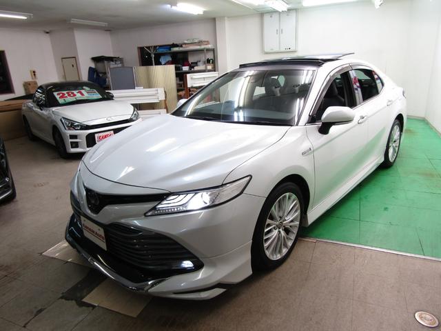 カムリ Ｇレザーパッケージ　ＴＳＳ　ムーンルーフ　モデエアロ　８インチＳＤナビ　ブルーレイ　Ｂｌｕｅｔｏｏｔｈ　バックカメラ　ＥＴＣ　スマートキー　オートライト　ＬＥＤヘッド　フォグ　レザーシート　シートヒーター　Ｐシート（64枚目）