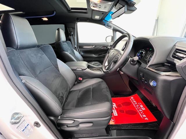 アルファードハイブリッド S タイプゴールドIII サンルーフ 純正DA デジタルインナーミラー BSM ETC バックカメラ 3眼LED 寒冷地仕様 スペアタイヤ 1500W給電 パワーバックドア 両側パワースライド 純正マット ワンオーナー(4枚目)