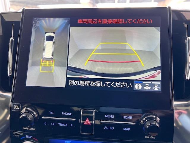 アルファード 2.5S JBL リヤエンター サンルーフ デジタルミラー BSM ETC2.0 全方位モニター MODELLISTAエアロ・イルミ・マフラー ウェッズ19インチAW 前後ドラレコ レーダー探知機 純正マット(12枚目)