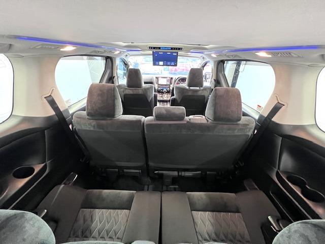 アルファード 2.5S JBL リヤエンター サンルーフ デジタルミラー BSM ETC2.0 全方位モニター MODELLISTAエアロ・イルミ・マフラー ウェッズ19インチAW 前後ドラレコ レーダー探知機 純正マット(50枚目)