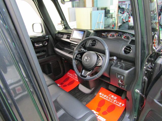 N-BOXカスタム Lターボ 1オーナー ホンダセンシング SDナビ DVD フルセグ ソナー ETC Bカメラ スマートキー 電格ミラー 15アルミ オートライト LEDヘッド フォグ ハーフレザー シートヒーター 両側電動ドア(39枚目)