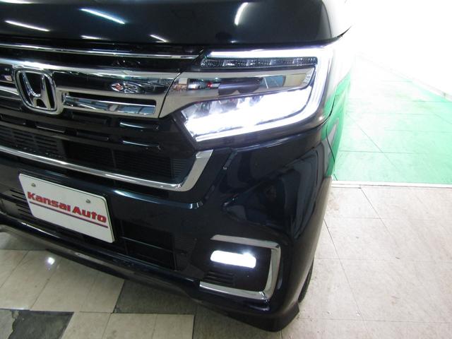 N-BOXカスタム Lターボ 1オーナー ホンダセンシング SDナビ DVD フルセグ ソナー ETC Bカメラ スマートキー 電格ミラー 15アルミ オートライト LEDヘッド フォグ ハーフレザー シートヒーター 両側電動ドア(57枚目)