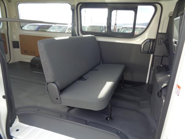 ハイエースバン ロングＤＸ　ＧＬパッケージ　登録済未使用車／トヨタセーフティセンス／全方位カメラ／スペアタイヤ／ステアリングスイッチ／オートライト／オートハイビーム／ＡＣ１００Ｖ／フェンダーミラー／両側スライドドア／前席パワーウィンドウスイッチ（52枚目）