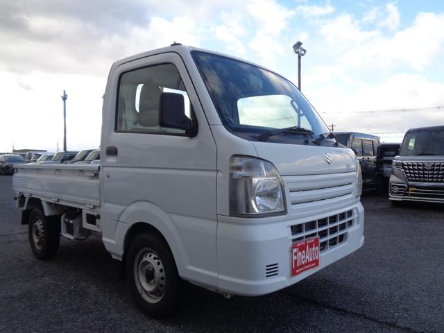 キャリイトラック ＫＣエアコン・パワステ　１年走行距離無制限保証付／パートタイム４ＷＤ／ＥＴＣ／ＦＭラジオ／ＡＭラジオ／荷台三方開き／スペアタイヤ／ヘッドライトレベライザー／運転席エアバッグ／フロアー３速オートマ／エアコン／パワーステアリング（3枚目）